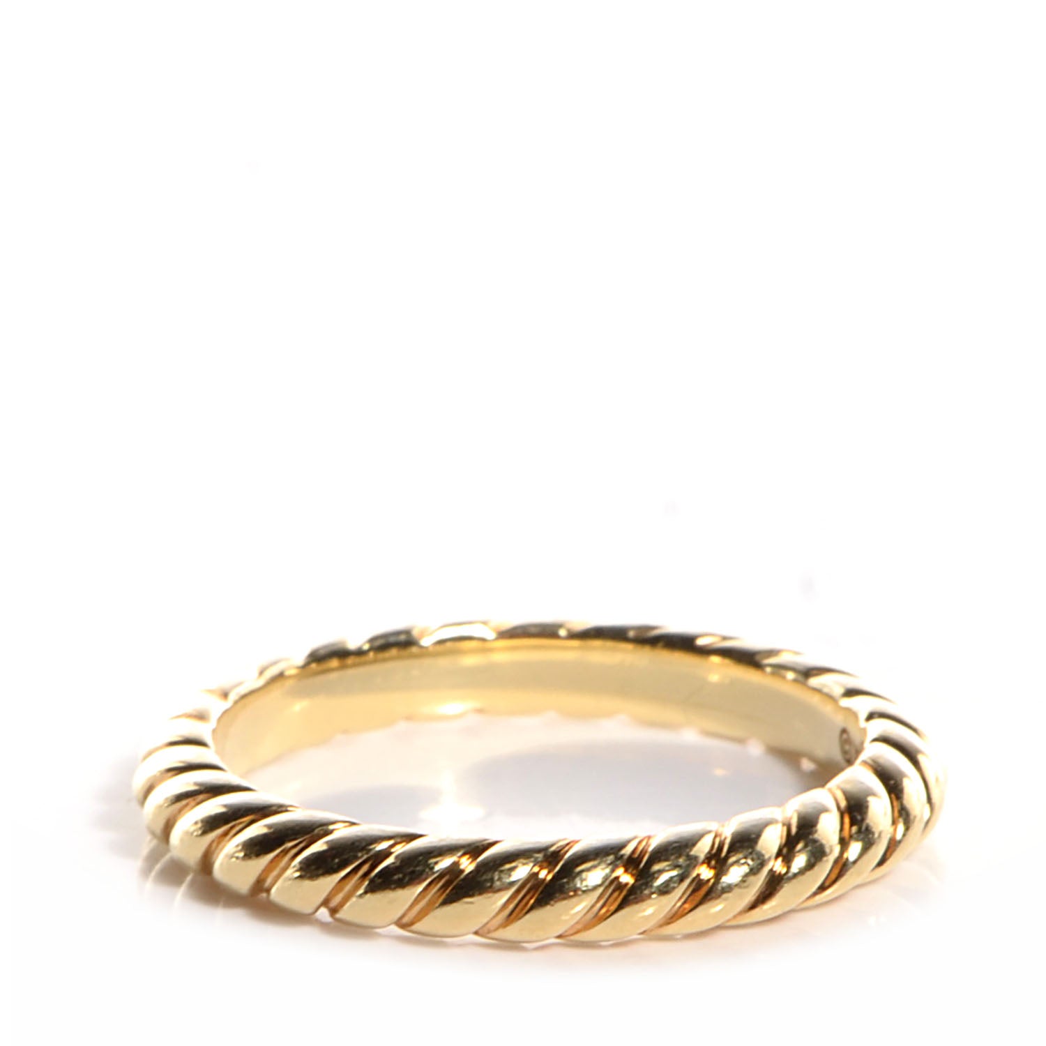 David Yurman 18K Yellow Gold 2.5mm Cable Band Ring 6.5 1 of 6