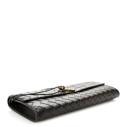 Bottega Veneta Nappa Intrecciato Long Andiamo Top Handle Clutch Fondant 4 of 10