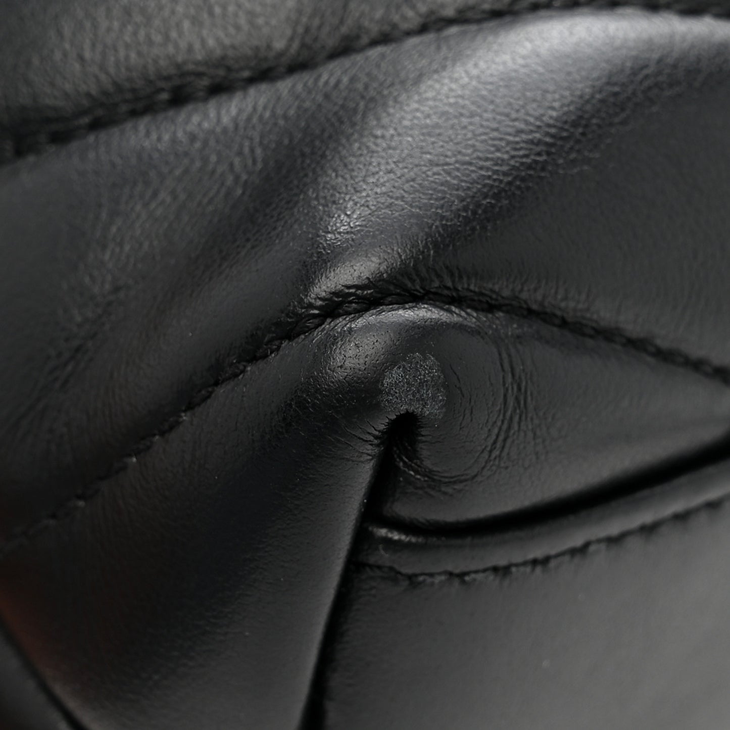 Calfskin Y Quilted Monogram Toy Loulou Crossbody Bag Black