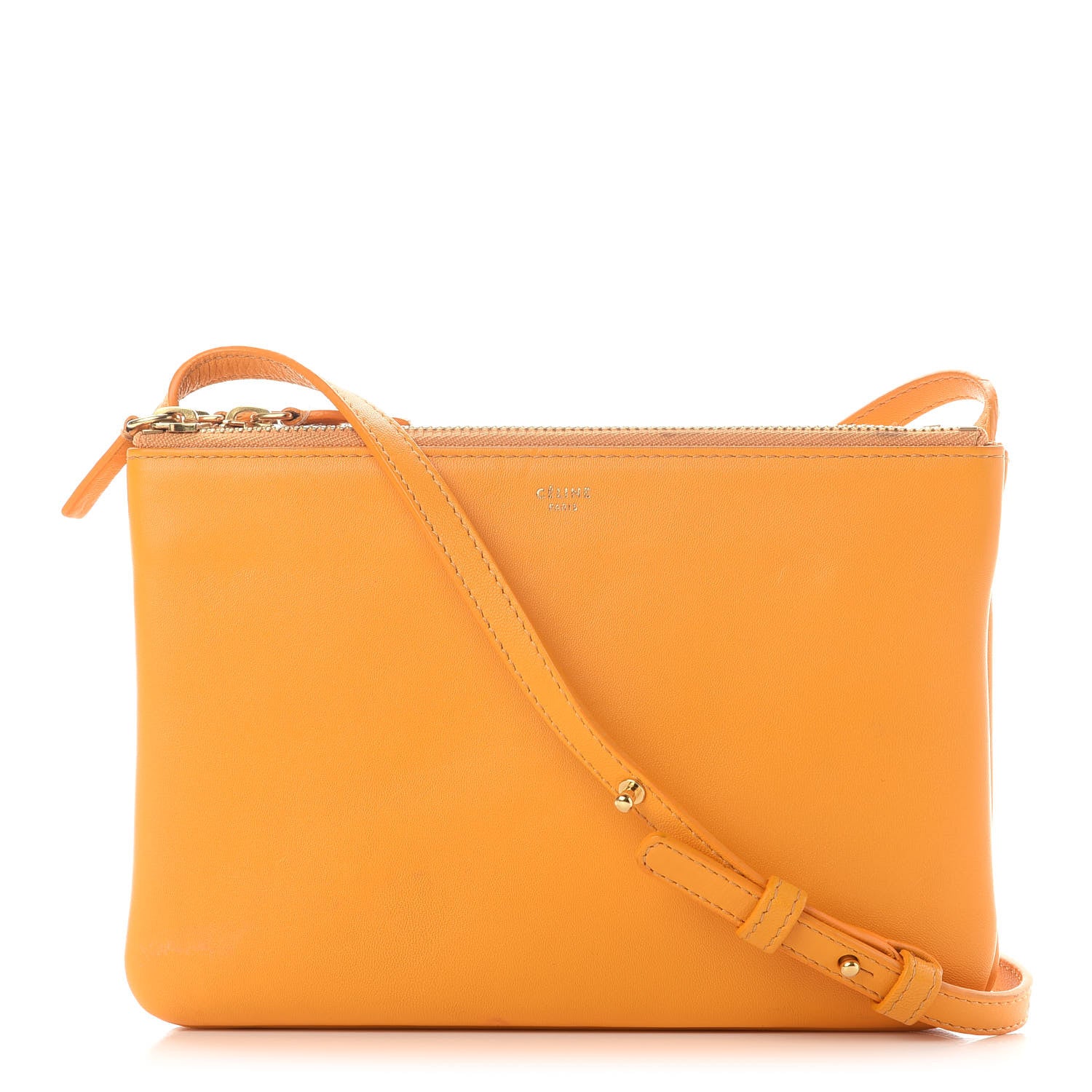 Celine Lambskin Small Trio Crossbody Bag Sunflower 1 of 10