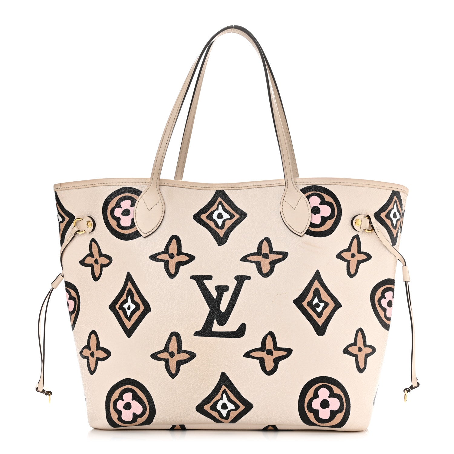Louis Vuitton Monogram Giant Wild at Heart Neverfull MM Creme 1 of 11