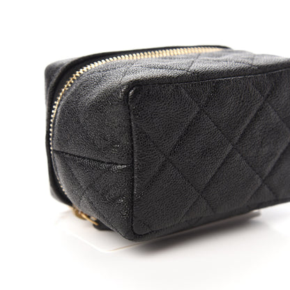 Chanel Caviar Quilted Mini Top Handle Vanity With Chain Black 6 of 11