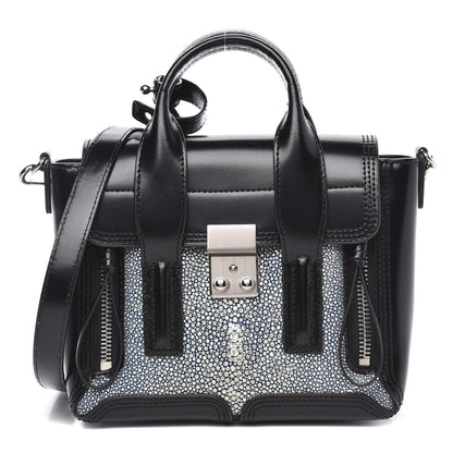 3.1 Phillip Lim 3.1 Smooth Calfskin Stingray Mini Pashli Satchel Black 1 of 11