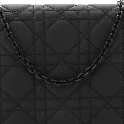 Christian Dior Ultra Matte Calfskin Cannage Lady Dior Clutch Black 9 of 13