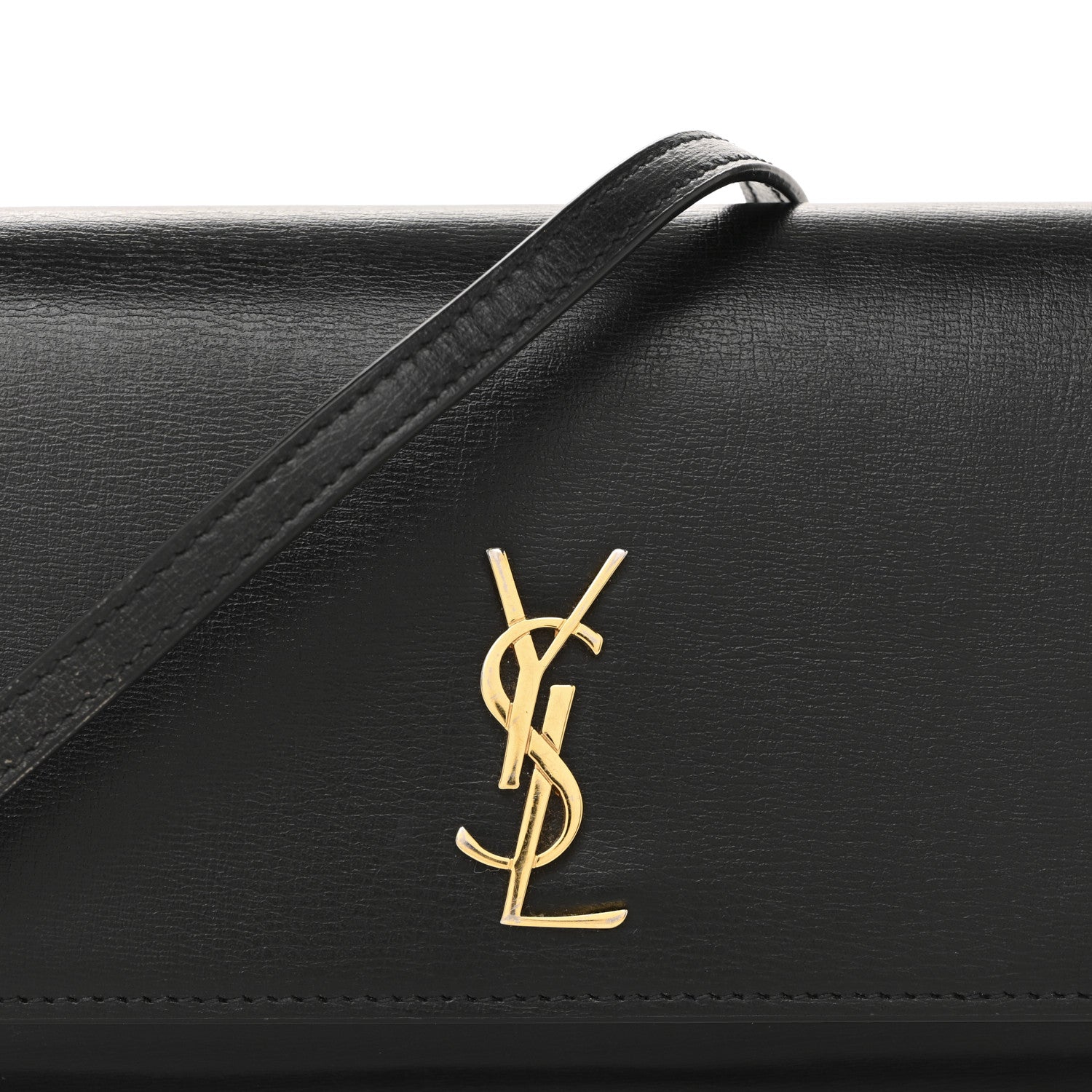 Saint Laurent Smooth Calfskin Monogram Phone Holder Crossbody Black 8 of 13