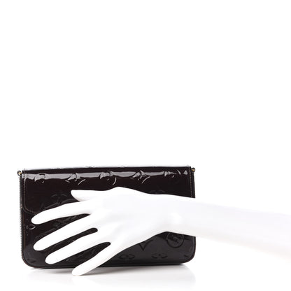 Louis Vuitton Vernis Pochette Felicie Chain Wallet Amarante 2 of 9
