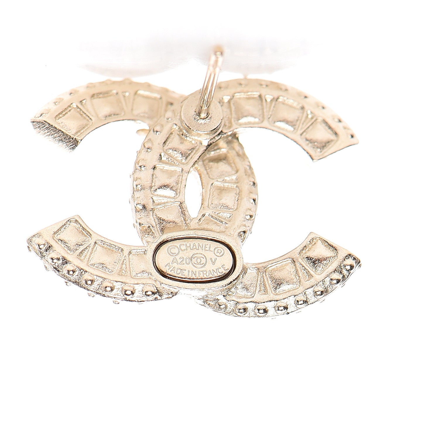 Crystal Timeless CC Earrings Light Gold