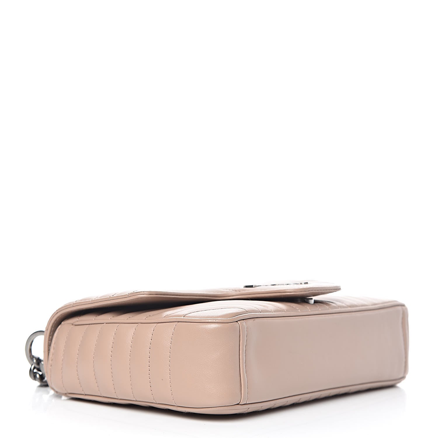 Prada Soft Calfskin Impunture Diagramme Medium Chain Flap Shoulder Bag Cipria 4 of 9