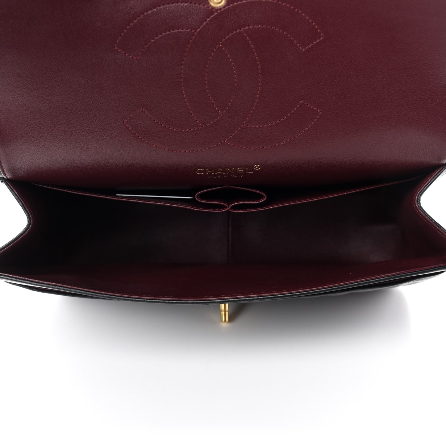 Lambskin Quilted Jumbo Double Flap Black