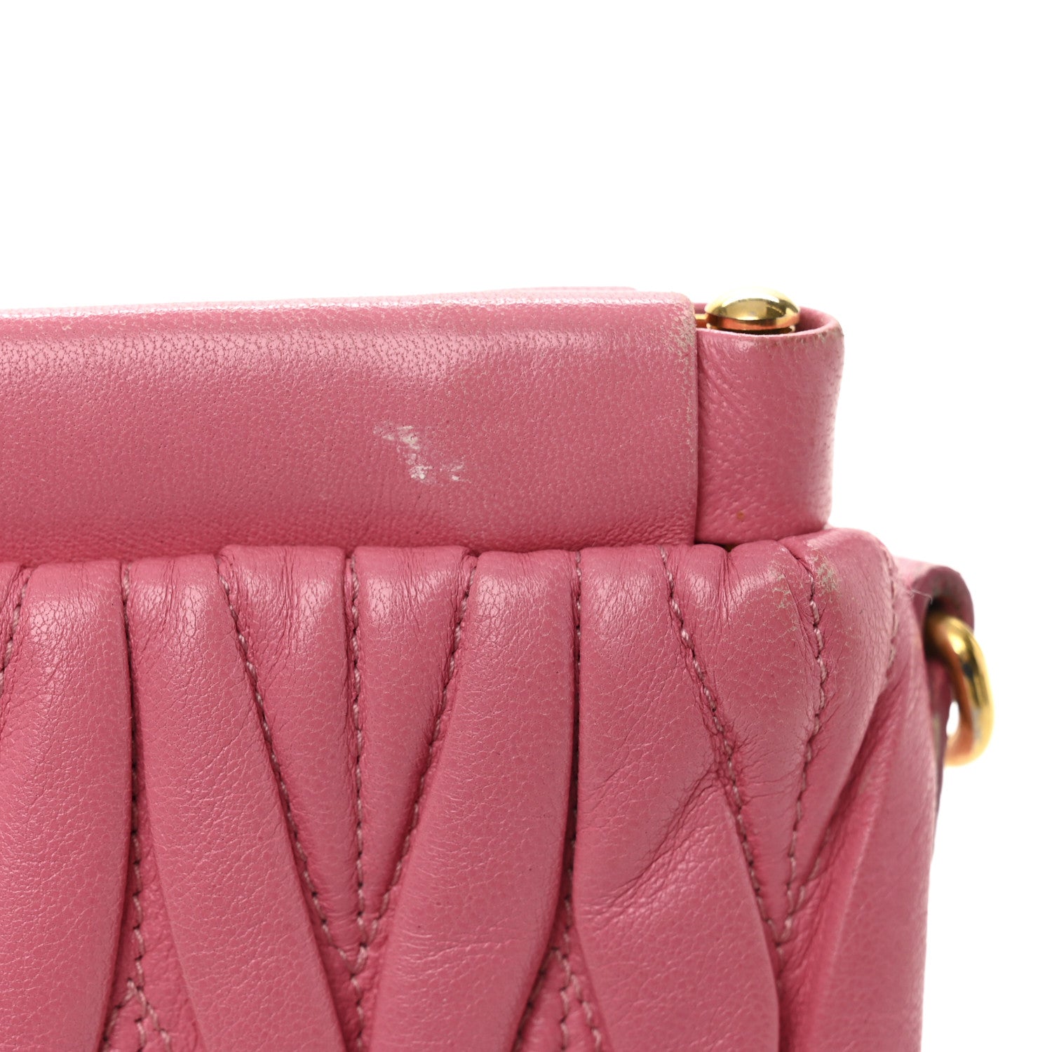 Miu Miu Nappa Matelasse Crossbody Clutch Pink 11 of 14