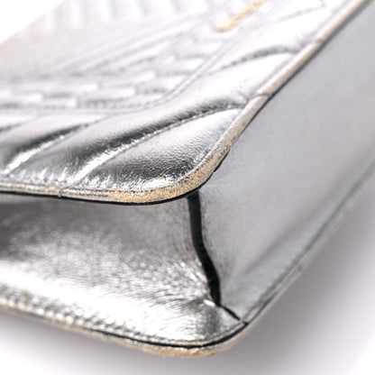 Bulgari Metallic Calfskin Quilted Serpenti Forever Shoulder Bag Silver 11 of 15