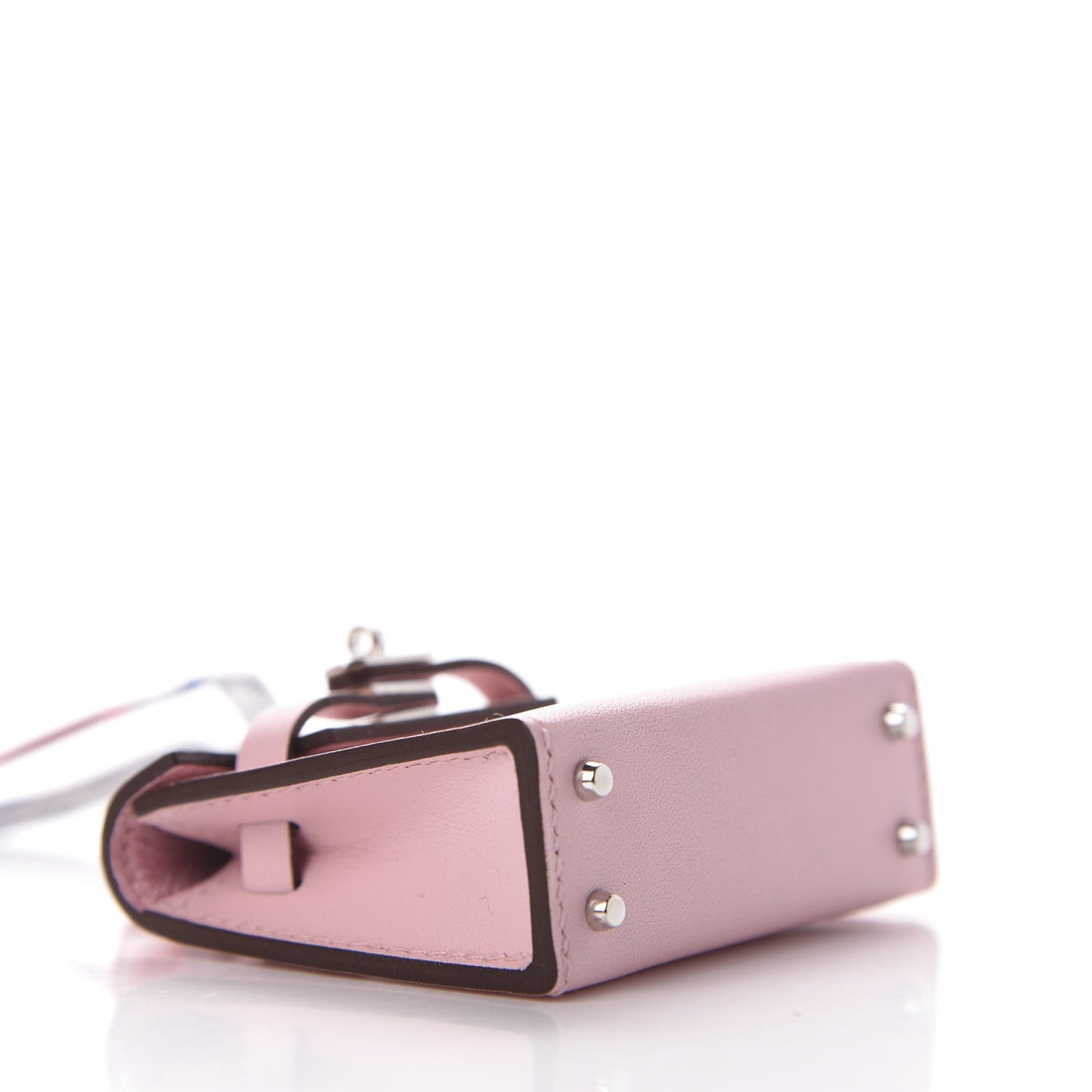 Tadelakt Mini Kelly Twilly Bag Charm Rose Sakura