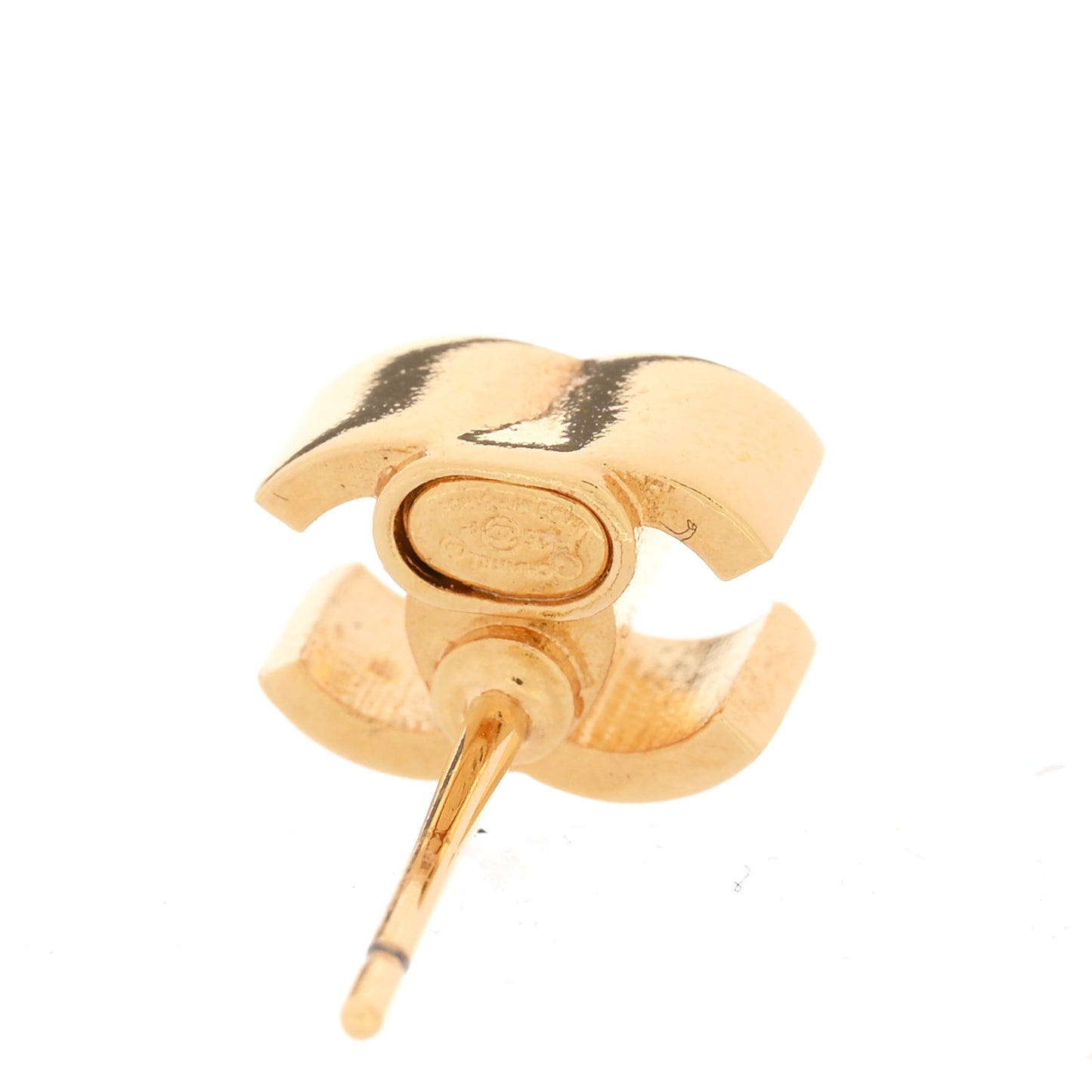 Metal CC Earrings Gold