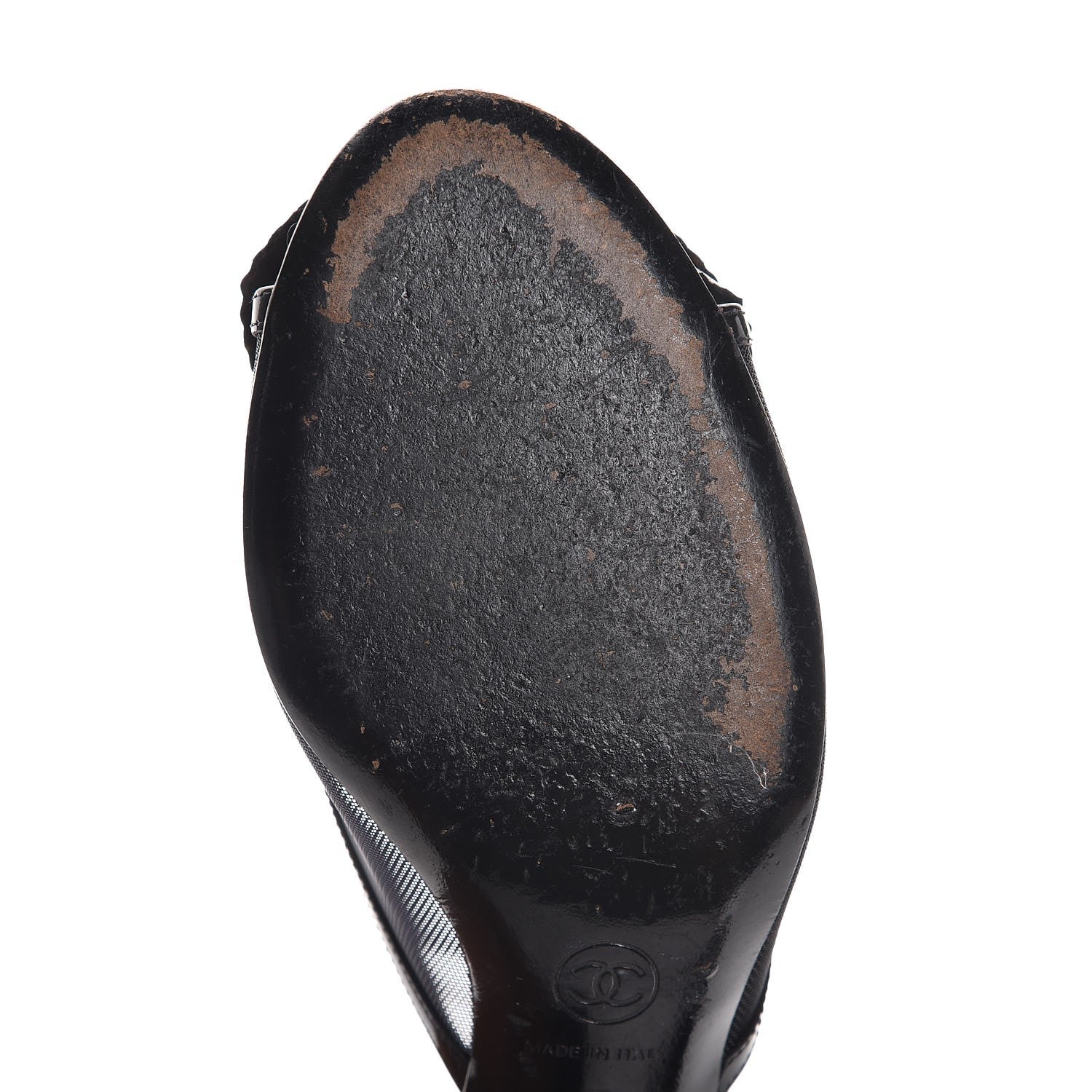Chanel Lambskin Mesh Camellia Mules 38 Black 10 of 12