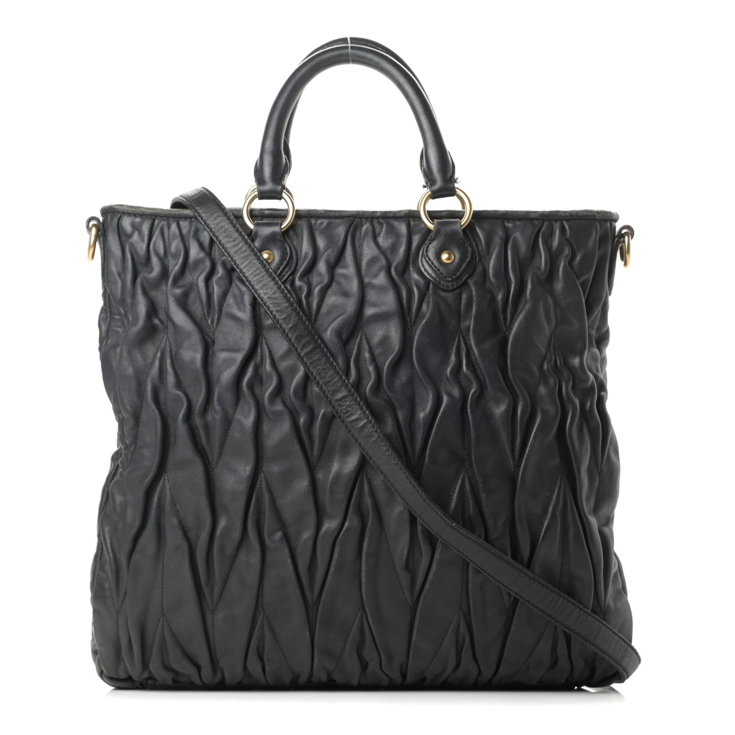 Nappa Matelasse Tote Black