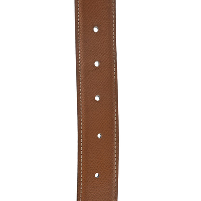 Hermes Courchevel 32mm H Belt 70 Bleu France Gold 4 of 8