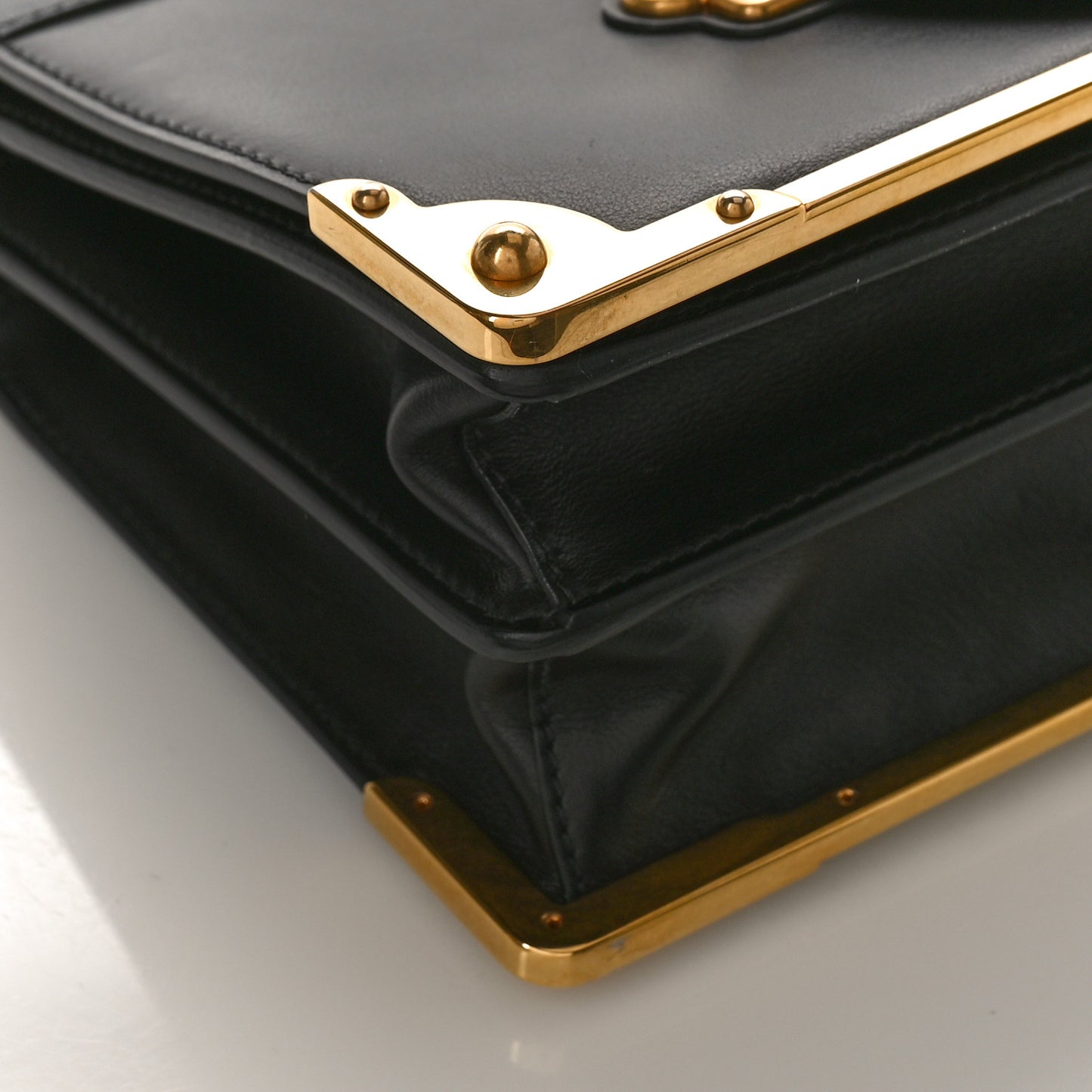 City Calf Saffiano Cahier Bag Black