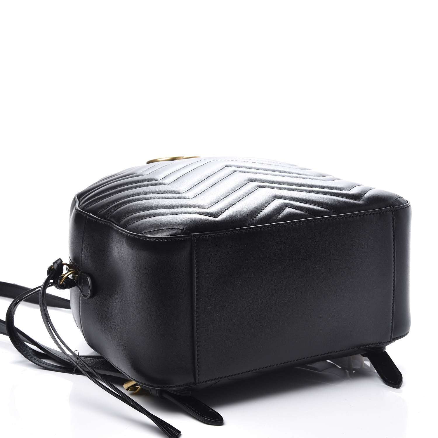 Gucci Calfskin Matelasse GG Marmont Dome Backpack Black 3 of 12