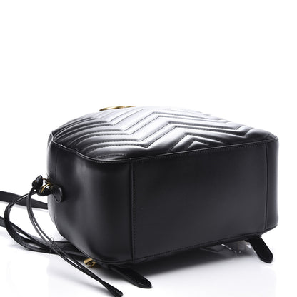 Gucci Calfskin Matelasse GG Marmont Dome Backpack Black 3 of 12