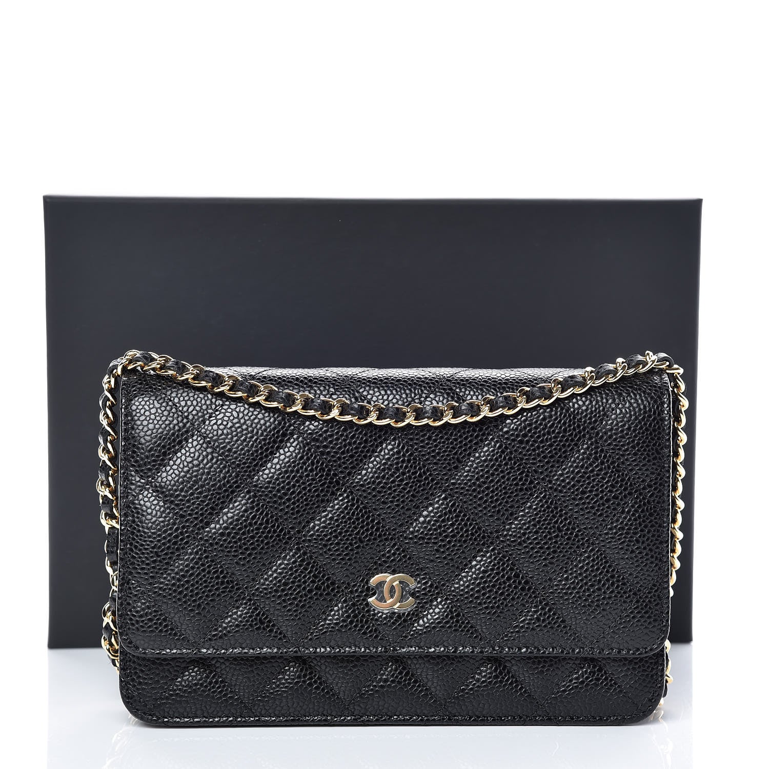 Chanel Caviar Quilted Wallet On Chain WOC Black 11 of 11