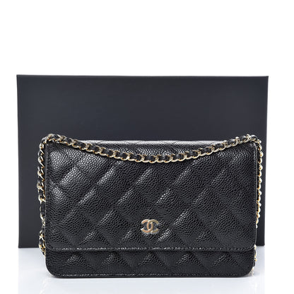 Chanel Caviar Quilted Wallet On Chain WOC Black 11 of 11