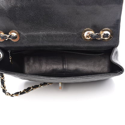 Chanel Caviar Quilted Jumbo Single Flap Black 6 of 15