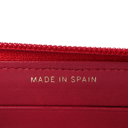 Chanel Lambskin Quilted Small Boy Zip Around Wallet Red 7 of 9