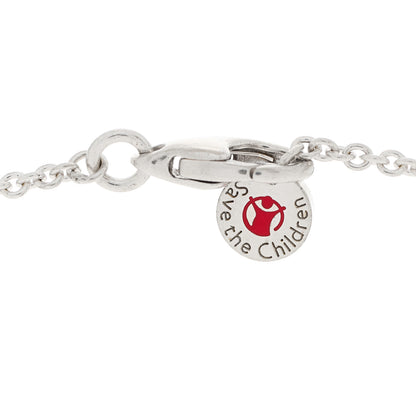 Bulgari Sterling Silver Ceramic Save The Children Pendant Necklace 5 of 6