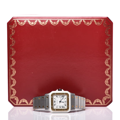 Cartier Stainless Steel 18K Yellow Gold 29mm Santos De Galbee Automatic Watch 8 of 8
