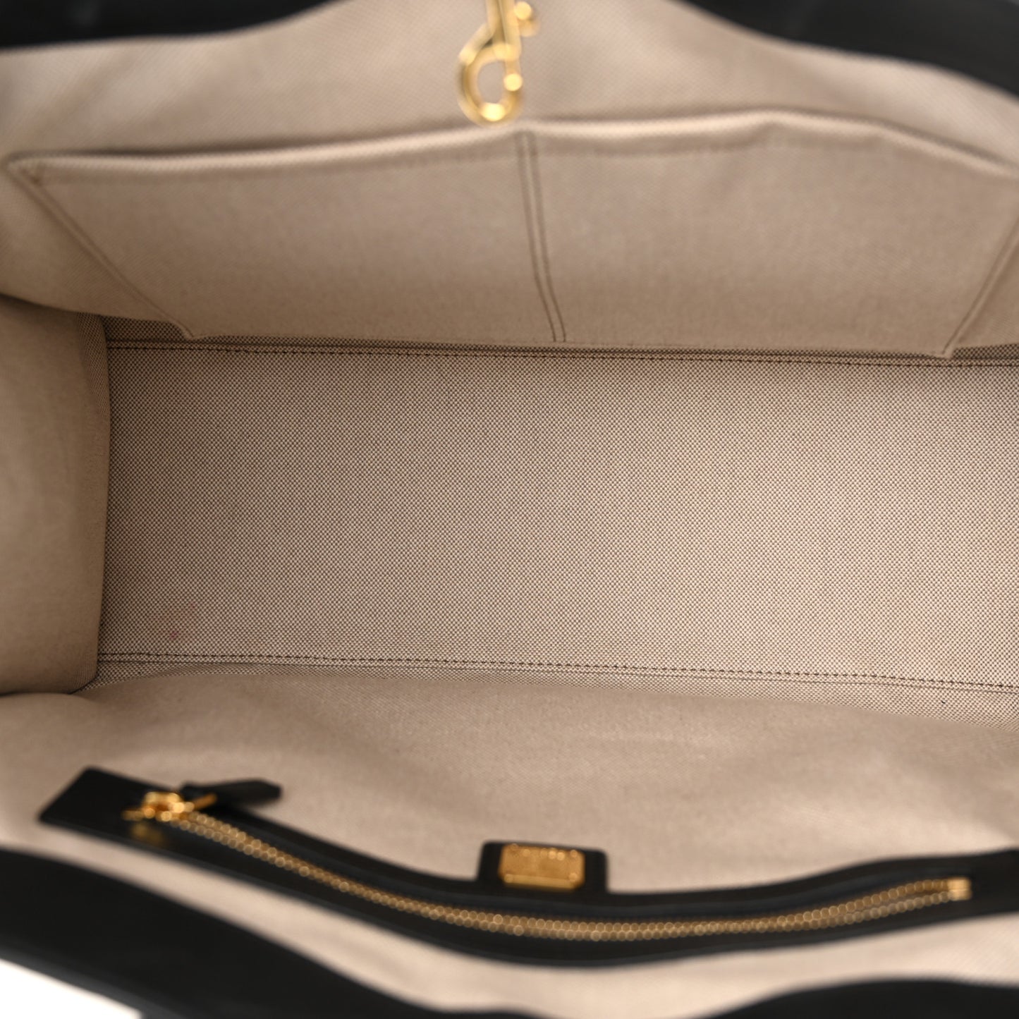 Calfskin Linen Large Munchen Tote Black