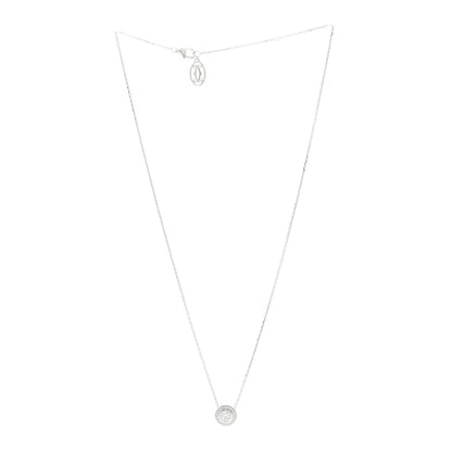 Cartier 18K White Gold Diamond 21.ctw D'Amour Pave Pendant Necklace 3 of 5
