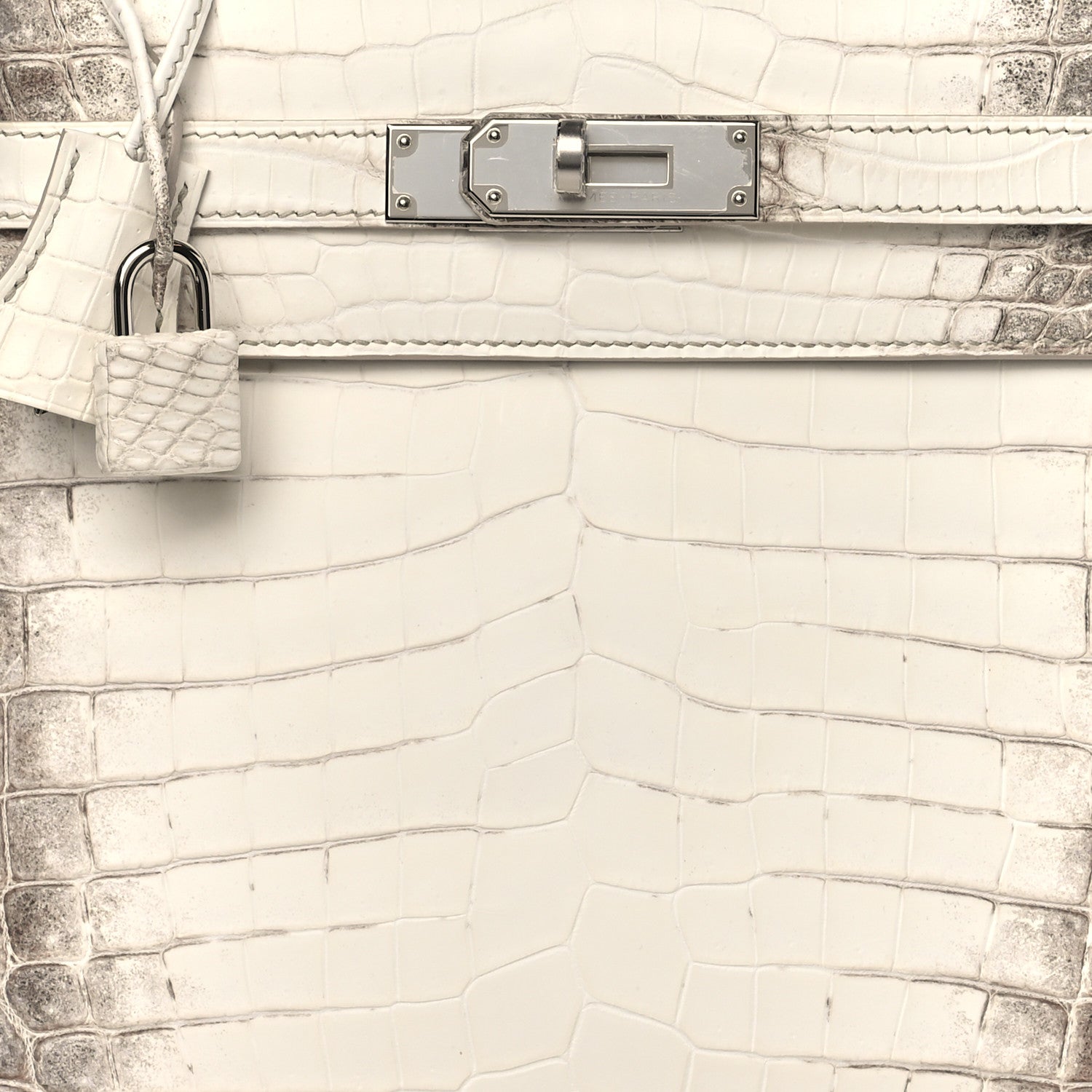 Hermes Matte Niloticus Crocodile Himalaya Kelly Retourne 28 White 8 of 11