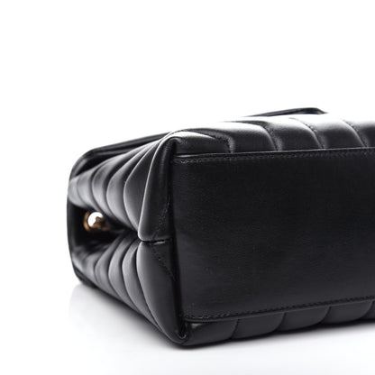 Saint Laurent Calfskin Y Quilted Monogram Small Loulou Chain Satchel Black 8 of 10
