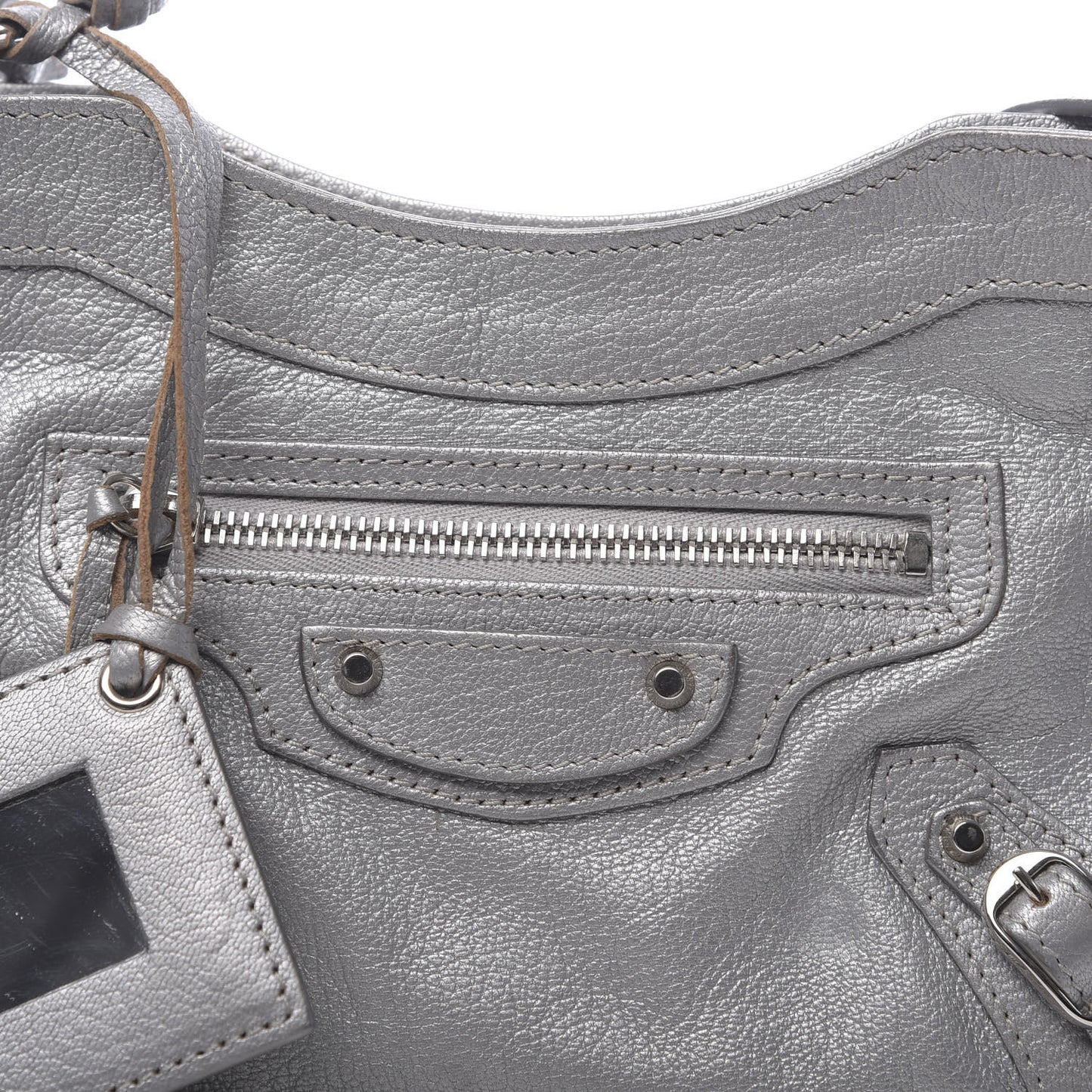 Chevre Classic Silver Hardware Hip Grey