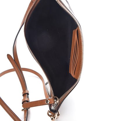 Burberry Mega Check Peyton Crossbody Clutch Bag Saddle Brown 5 of 8
