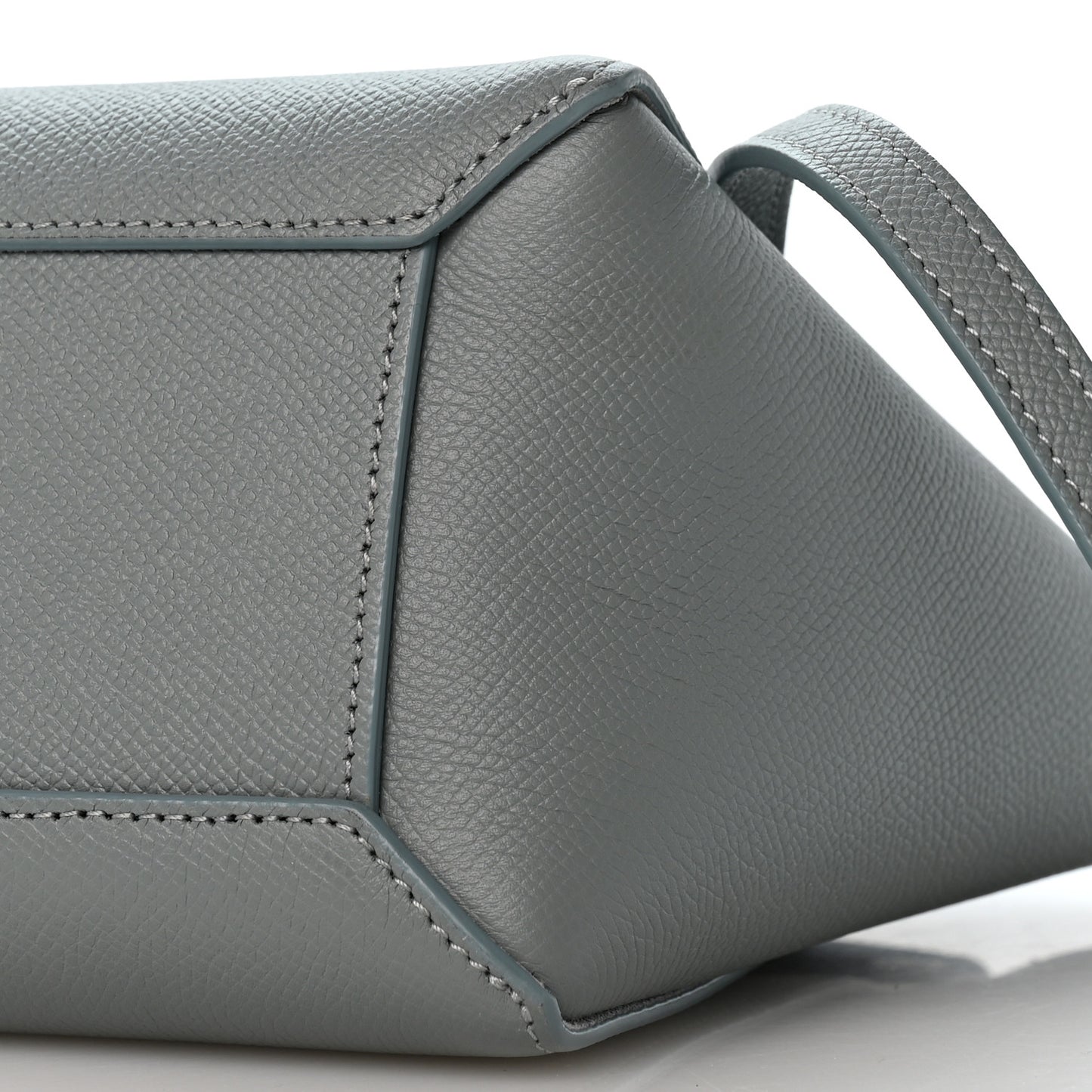 Grained Calfskin Nano Belt Bag Celadon