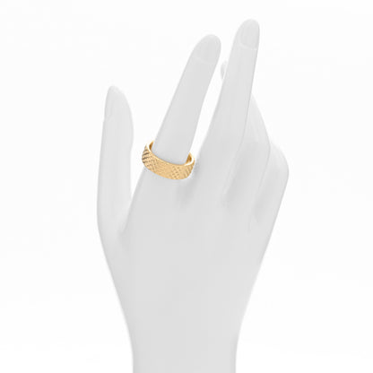 Tiffany 18K Yellow Gold Diamond Point Wide Ring 58 8.5 2 of 5