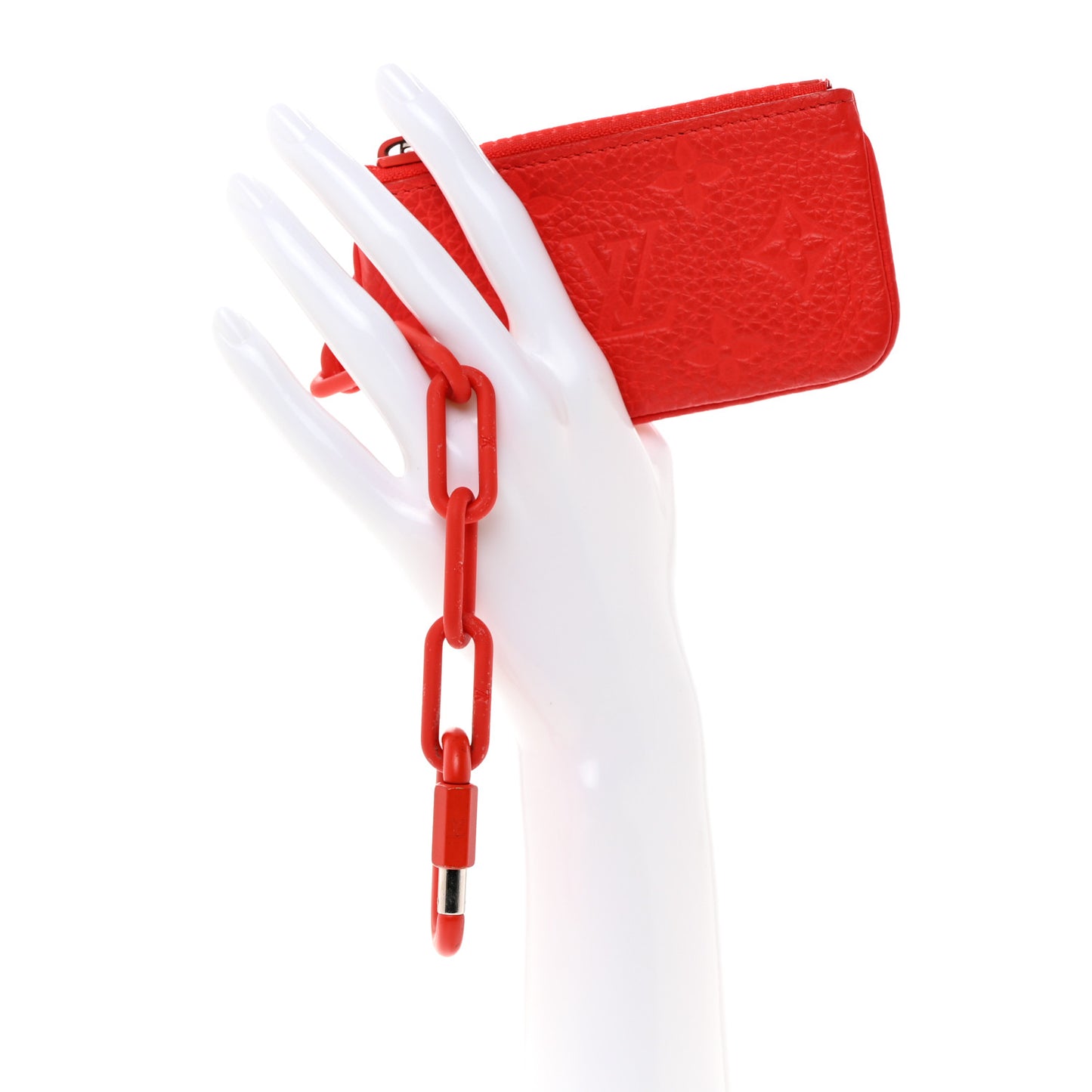 Taurillon Monogram Solar Ray Key Pouch Rouge