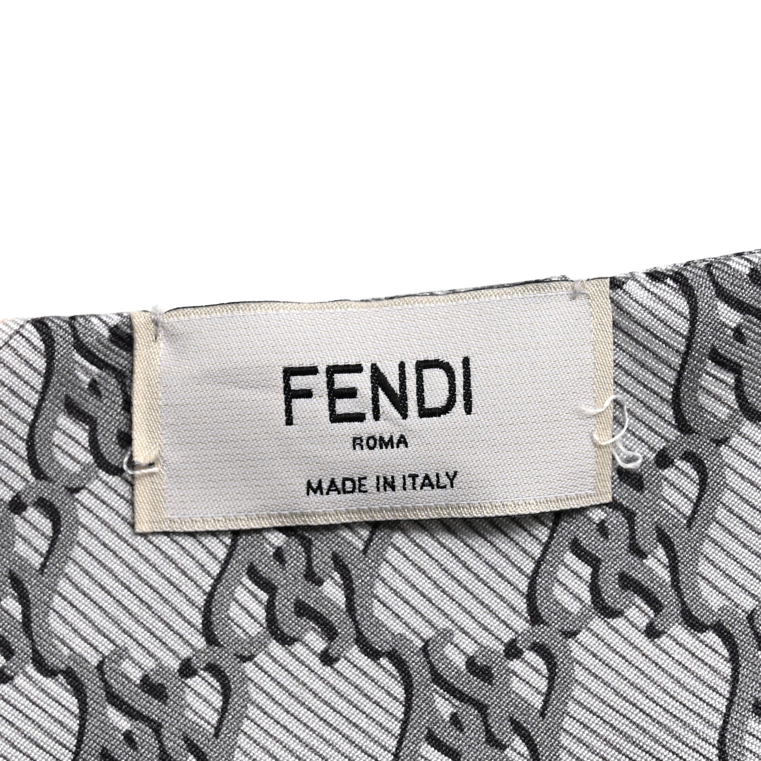 Fendi Silk FF Karligraphy Wrappy Bandeau Grey 3 of 4