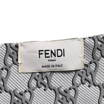 Fendi Silk FF Karligraphy Wrappy Bandeau Grey 3 of 4