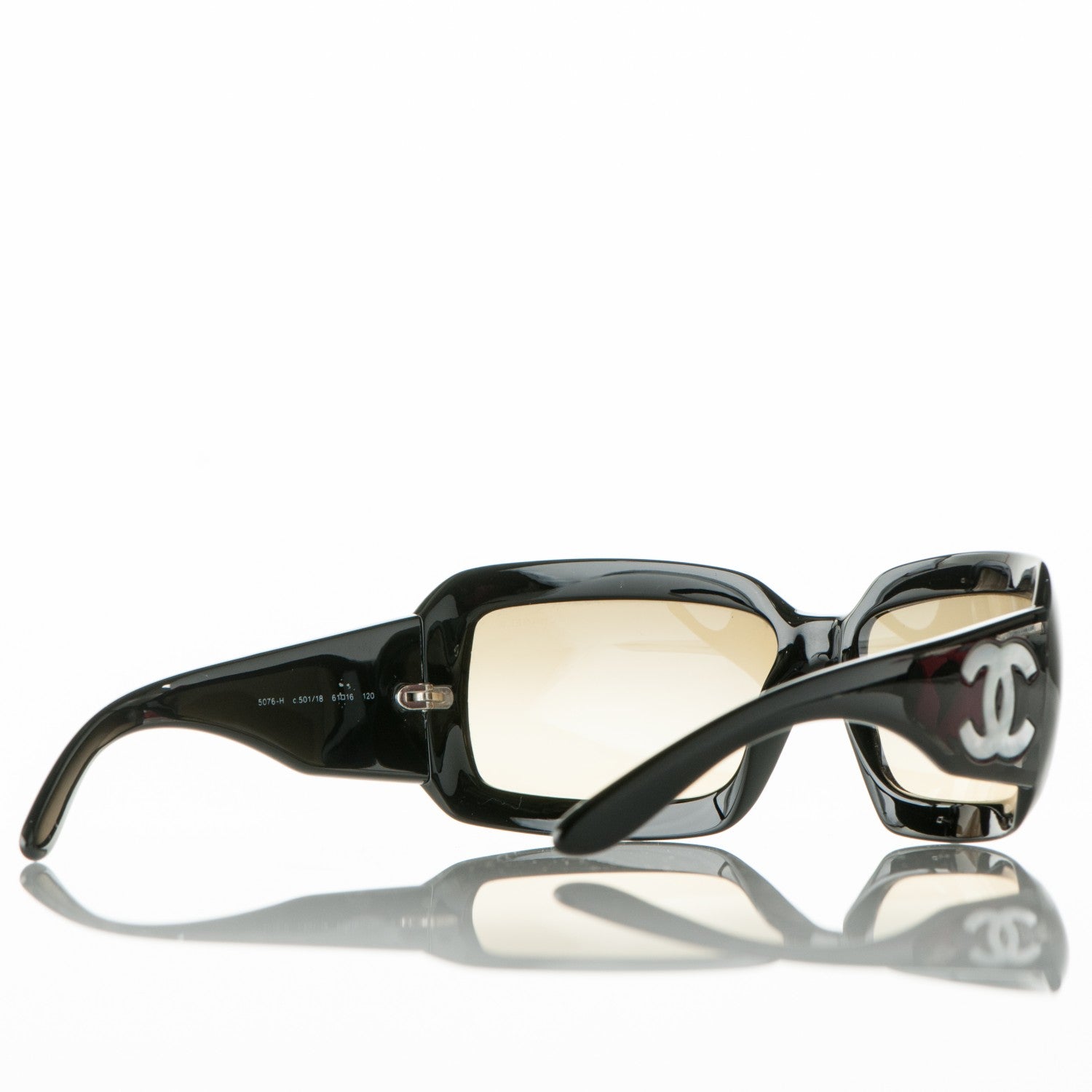Chanel Mother of Pearl CC Sunglasses 5076-H Black 4 of 8