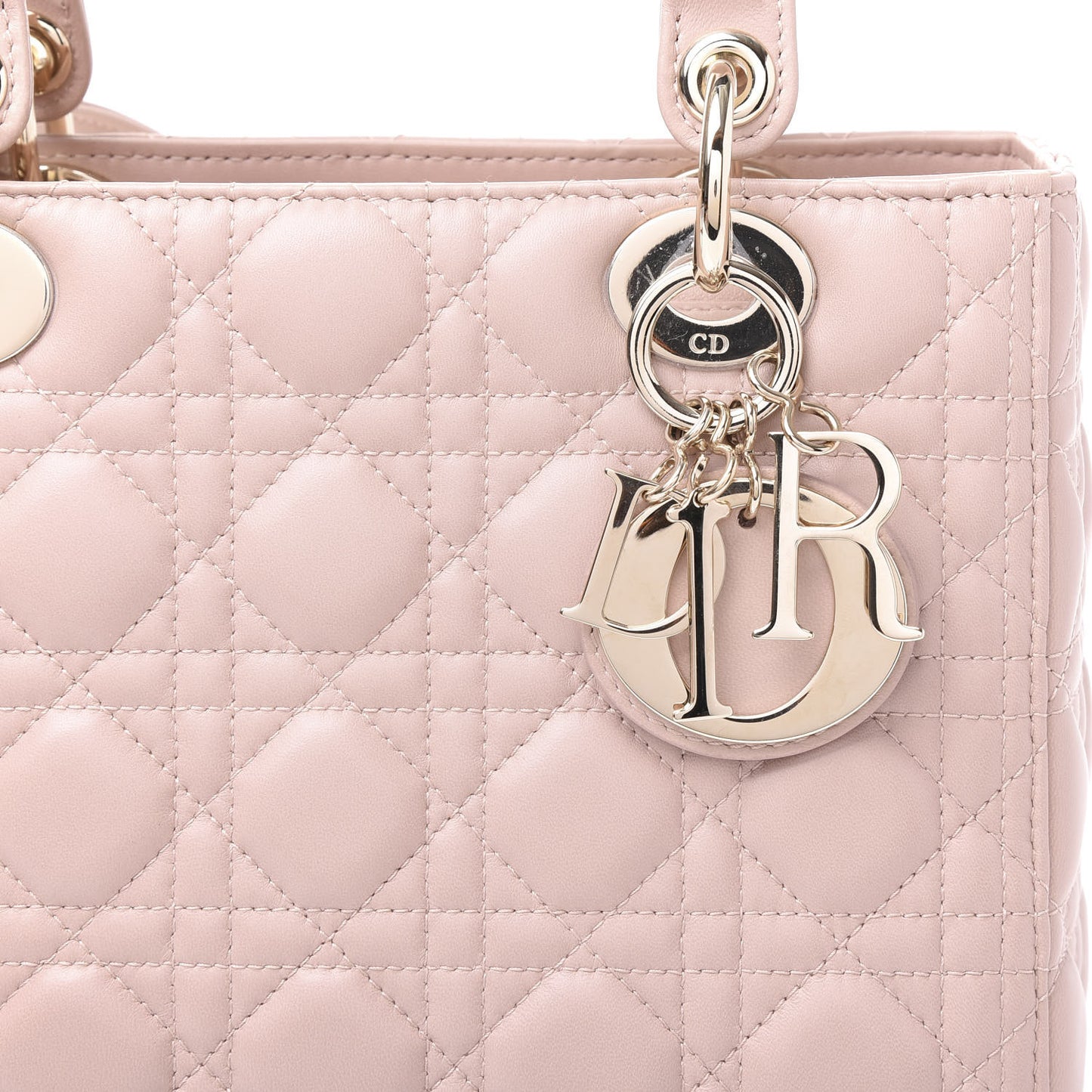 Lambskin Cannage Medium Lady Dior Pink