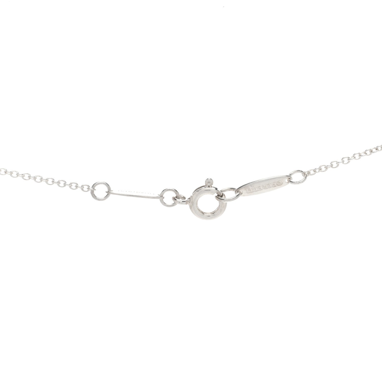 Tiffany Sterling Silver Rhodonite Elsa Peretti Disc Necklace 3 of 3