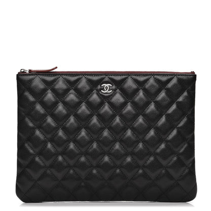 Chanel Caviar Quilted Medium Cosmetic Case Black 1 of 8