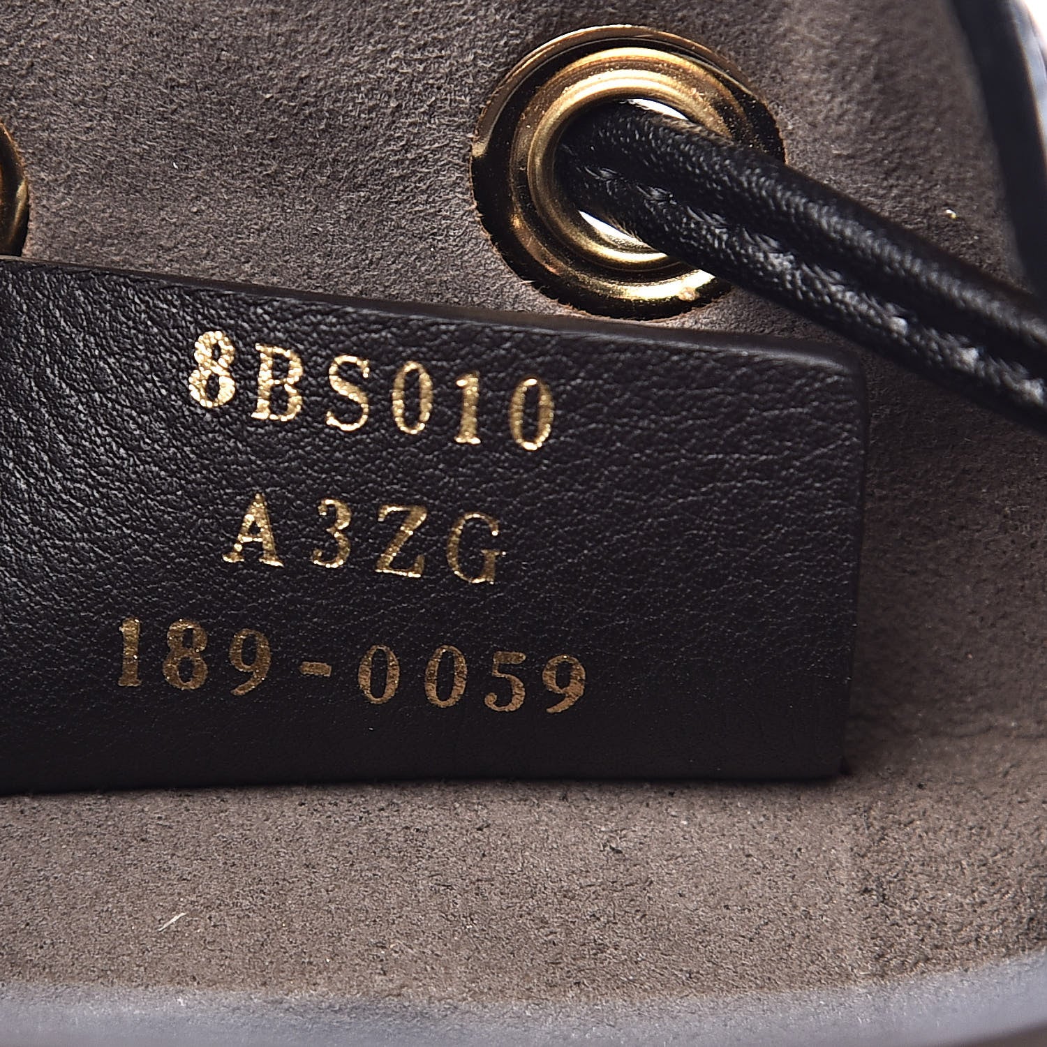 Fendi Vitello Liberty F is Fendi Bi-Color FF 1974 Embossed Mini Mon Tresor Bucket Bag Maya Black 7 of 12