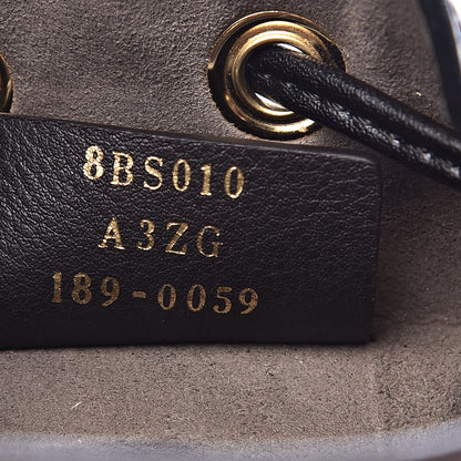 Fendi Vitello Liberty F is Fendi Bi-Color FF 1974 Embossed Mini Mon Tresor Bucket Bag Maya Black 7 of 12
