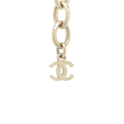 Chanel Pearl CC Round Pendant Necklace Gold 7 of 7