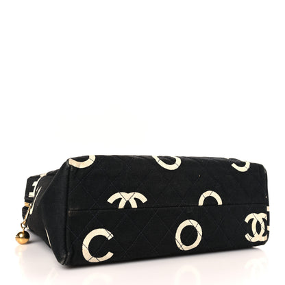 Chanel Denim CC Logo Top Handle Black 4 of 10