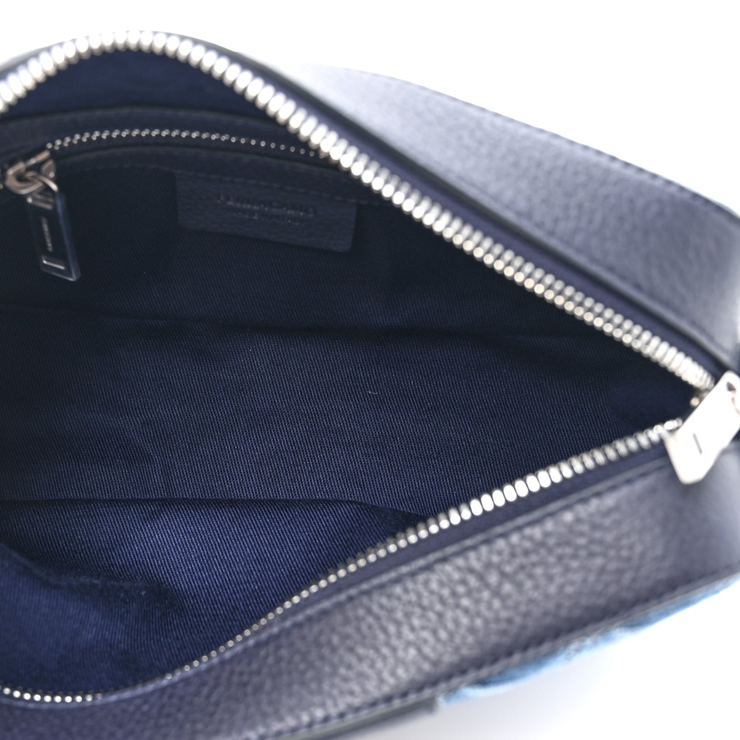 Monogram Denim Crossbody Bag Blue