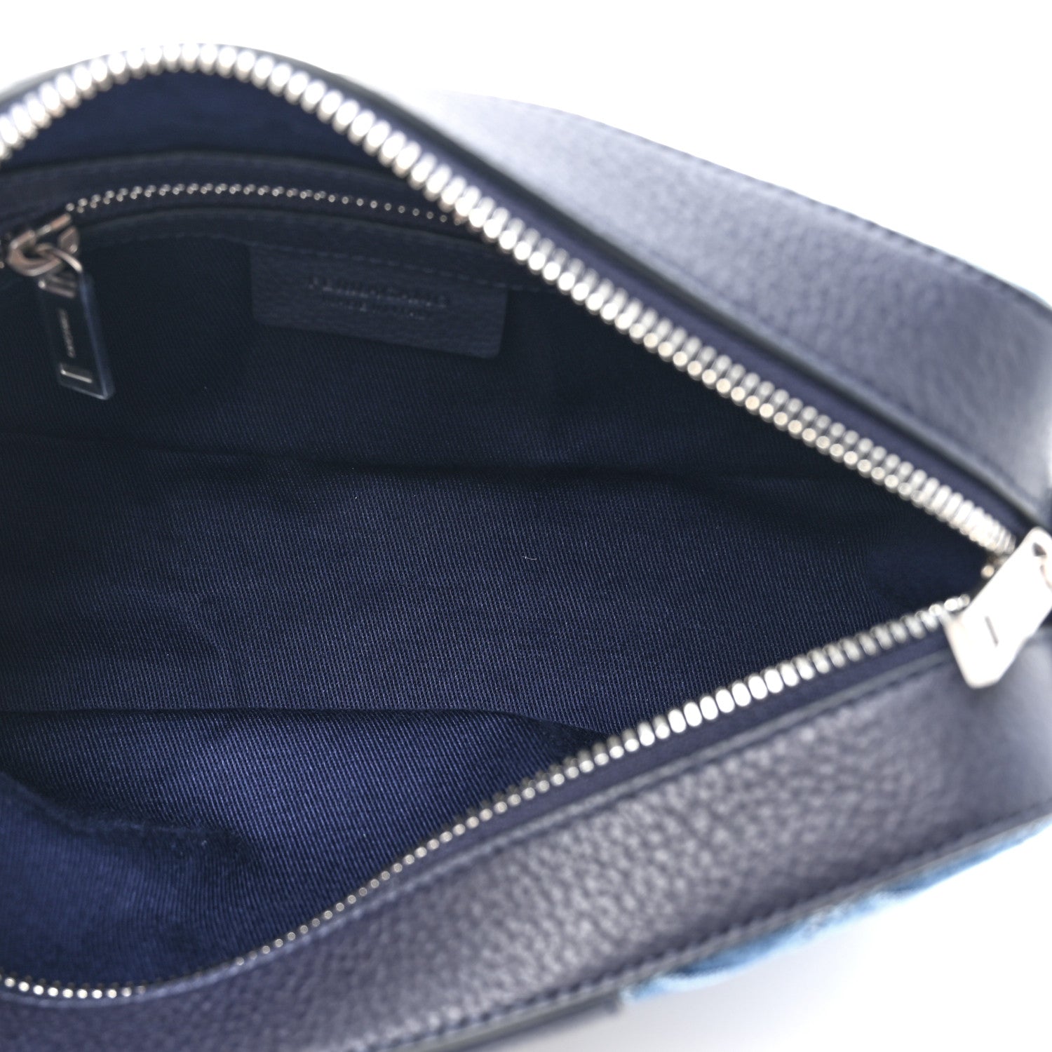 Salvatore Ferragamo Monogram Denim Crossbody Bag Blue 5 of 10